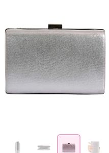 lino Perros Sparkling Silver Evening Clutch