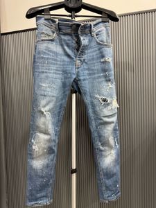 Zara Distressed Painted Denim Jeans