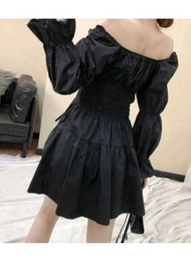 Black Corset Korean Mini Dress