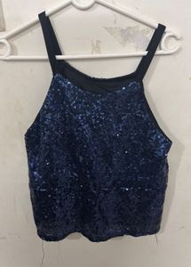 Sparkly Blue Sequin Top