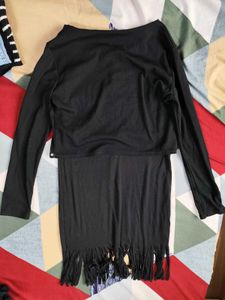 Women Black Fringe Dress (FIX RATE)