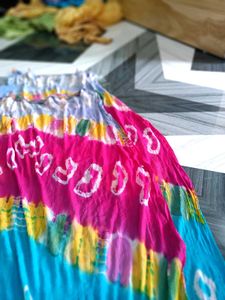 Blue &#34;Gopi&#34; Skirt with FREE Tie-Dye Dupatta!