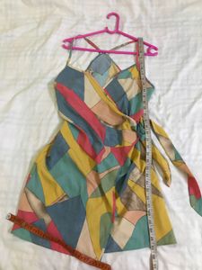 Multicoloured Wrap Dress Fits S/M