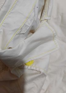 Jack &amp; Jill Vintage White Dress w/ Yellow Buttons