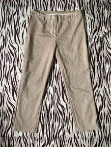 Beige Straight Leg Pants