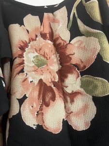 Off Shoulder Floral Print Top