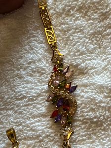 Gold and Ruby Stud Earrings