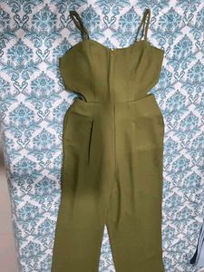 Olive Cutout Jumpsuit