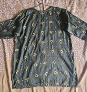 Patterned Grey Kurta/top