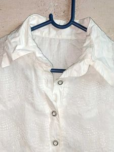 Trendy Ladies Lace Top Long Tunic White