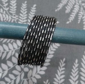 Black &amp; Silver Bangles