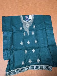 Embroidered Green Kurta Set Unitech