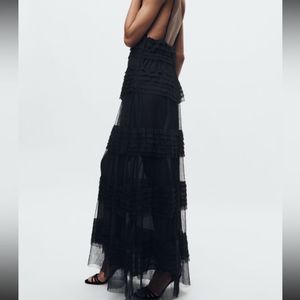 New Zara Celeb Style Gala Runway Maxi Dress