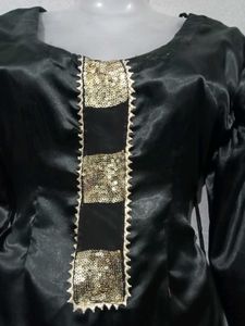 Satin Black Salwar Suit