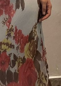 Floral Print Midi Skirt