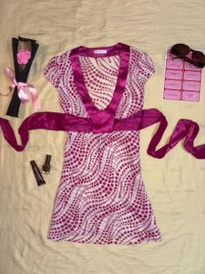 🎀 y2k hot pink babydoll top 🎀