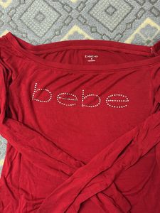 Beautiful Summer Vibe Red Bebe Top