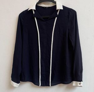 Navy Blue Minimal Top