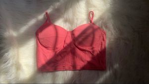 Peach Bustier Top