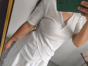 White Wrap Top