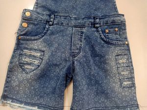Denim Dungree For Girls