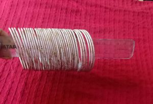 Set of Bangles - Gold Glitter Detail