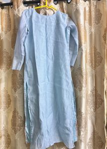 Light Blue Kurti with Pink Detail