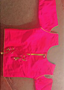 Embroidered Hot Pink Blouse