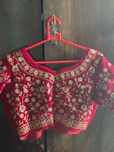 Red Embroidered Lehenga Choli