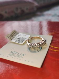 American Diamond Gems Embellished Bang Ring