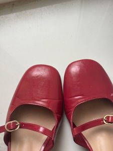 Red Slingback Flats- Mary Jane
