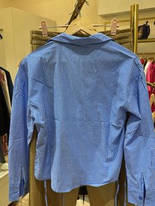 New Striped Wrap Top