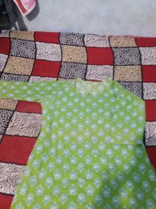 Green Printed Kurta