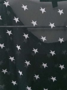 Star Print Sheer Top