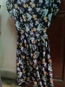 Floral Print Cap Sleeve Dress