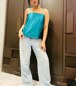 Satin Beautiful Cutwork Detailing Top