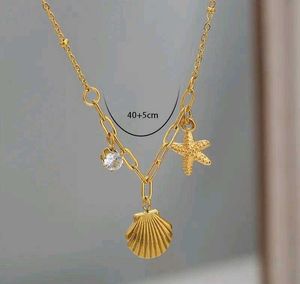 New Stainless Steel Gold Plated Oceanic Necklace