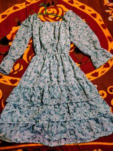 Floral Print Tiered Mini Dress