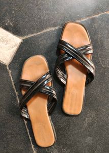Black Criss-Cross Sandals