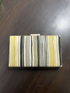 Yellow Striped Clutch