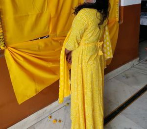Anarkali Haldi Dress