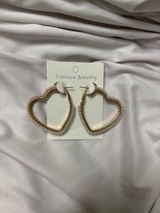 Heart Pearl Earrings