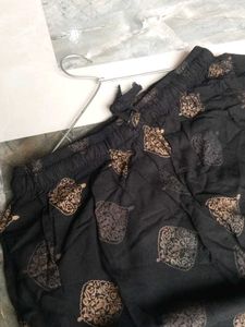 Black Printed Palazzo Pants