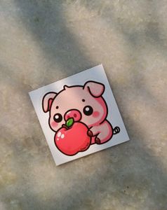 Cute Hungry Piggy stickers - Set Of 5 Pcs