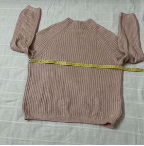 H&amp;M Shiny Peach Cable Knit Sweater