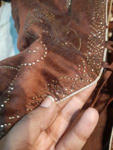 Party Wear Gown Double Layer Kurti