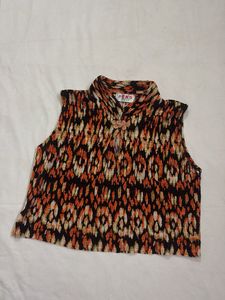 Chinese neck crop top
