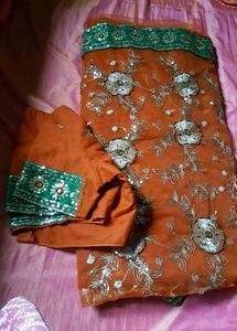 NEW BEAUTIFUL NET SAREE WITH BEAUTIFU Work