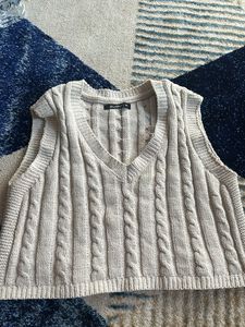 Cable Knit Sweater Vest Top