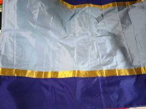 Brand New Cyan+With+Blue Border Cotton Silk Sare